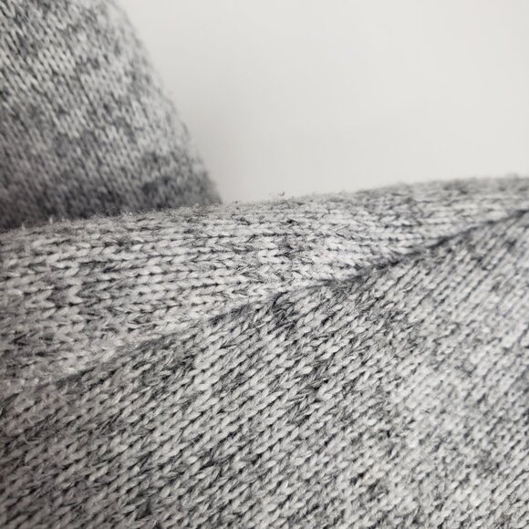 LL Bean Hooded Sweater Fleece Coat Gray Longline Full Zip Jacket Womens Size LP - Picture 8 of 10